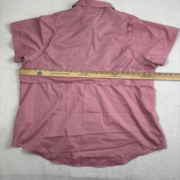 Ariat Rebar Pink Short Sleeve Button Up Collared Shirt Women's 2X - Picture 7 of 8